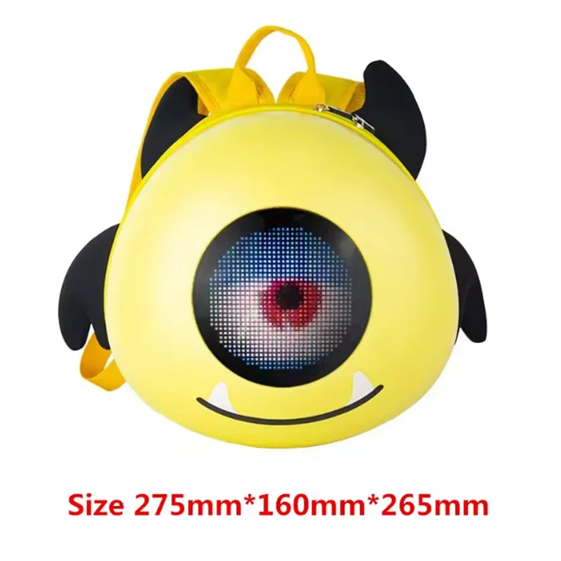 LED Motorcycle Rider Backpack Glowing Eyes